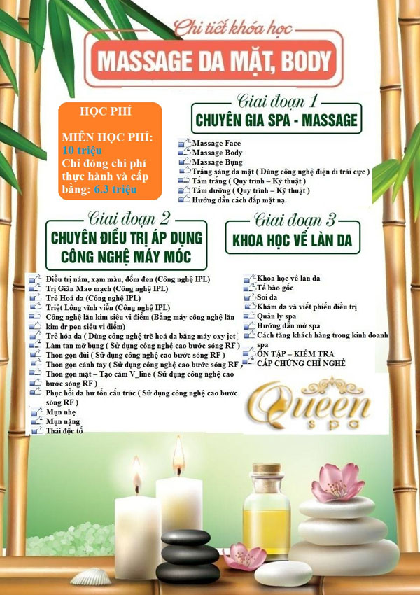 các khóa học Spa mở ra thường xuyên hơn