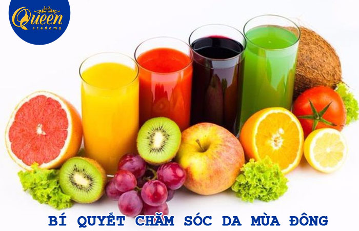 tăng cường uống nước và ăn hoa quả đầy đủ