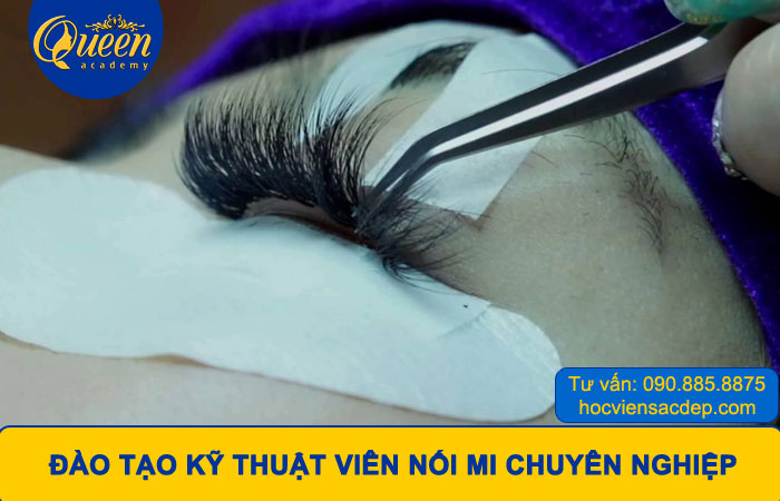 khóa học đào tạo kỹ thuật viên nối mi tại queen