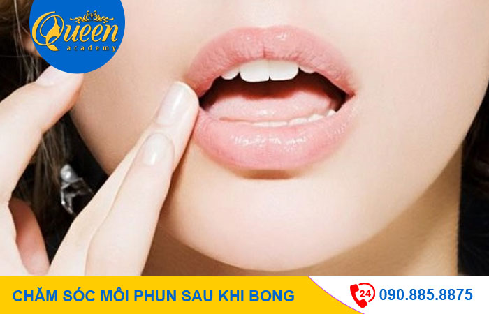 cách chăm sóc môi phun sau khi bong để giữ màu đẹp nhất