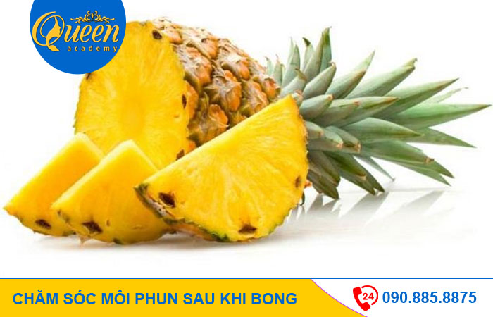 dứa giúp môi lên màu đẹp hơn