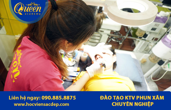 Đào tạo kỹ thuật viên phun xăm chất lượng thạo tay nghề nhanh chóng